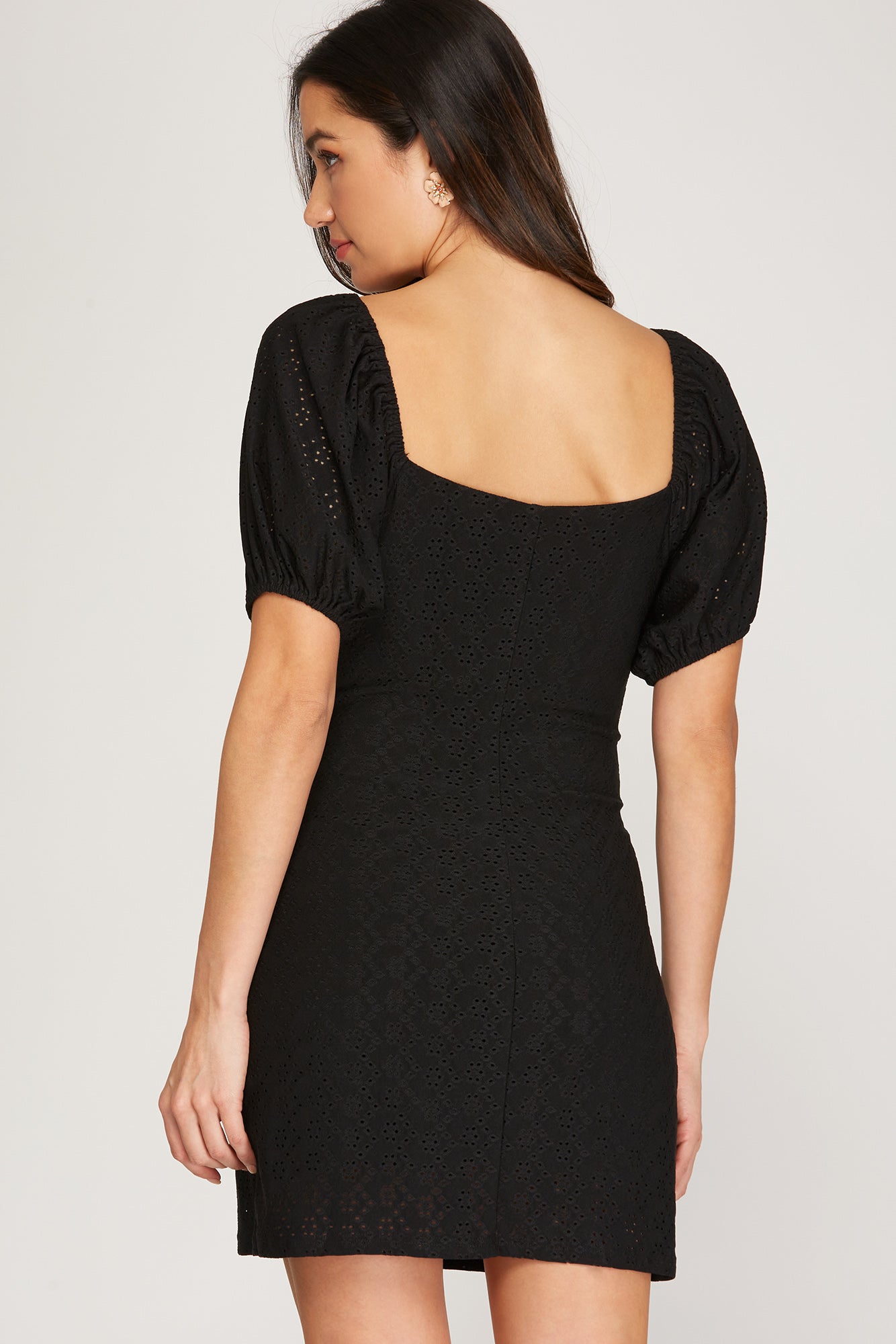 Black Eyelet Dress