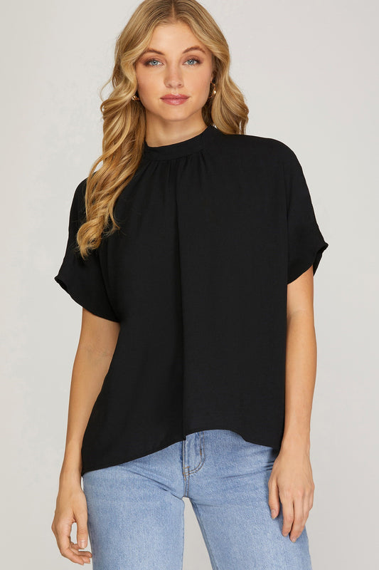 Dress Up Black Blouse