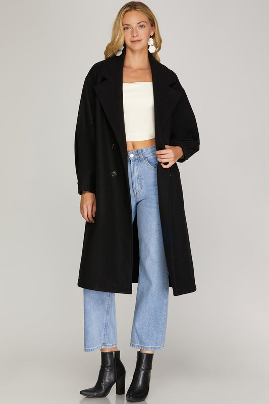 Puff Long Sleeve Long Coat