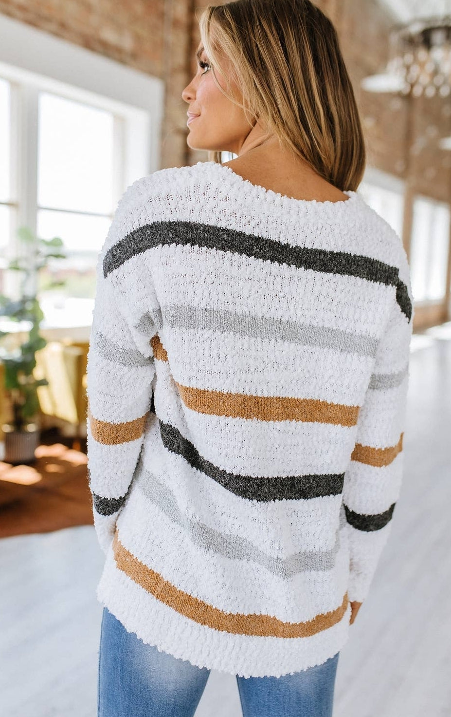 Mckinley Striped Popcorn Sweater