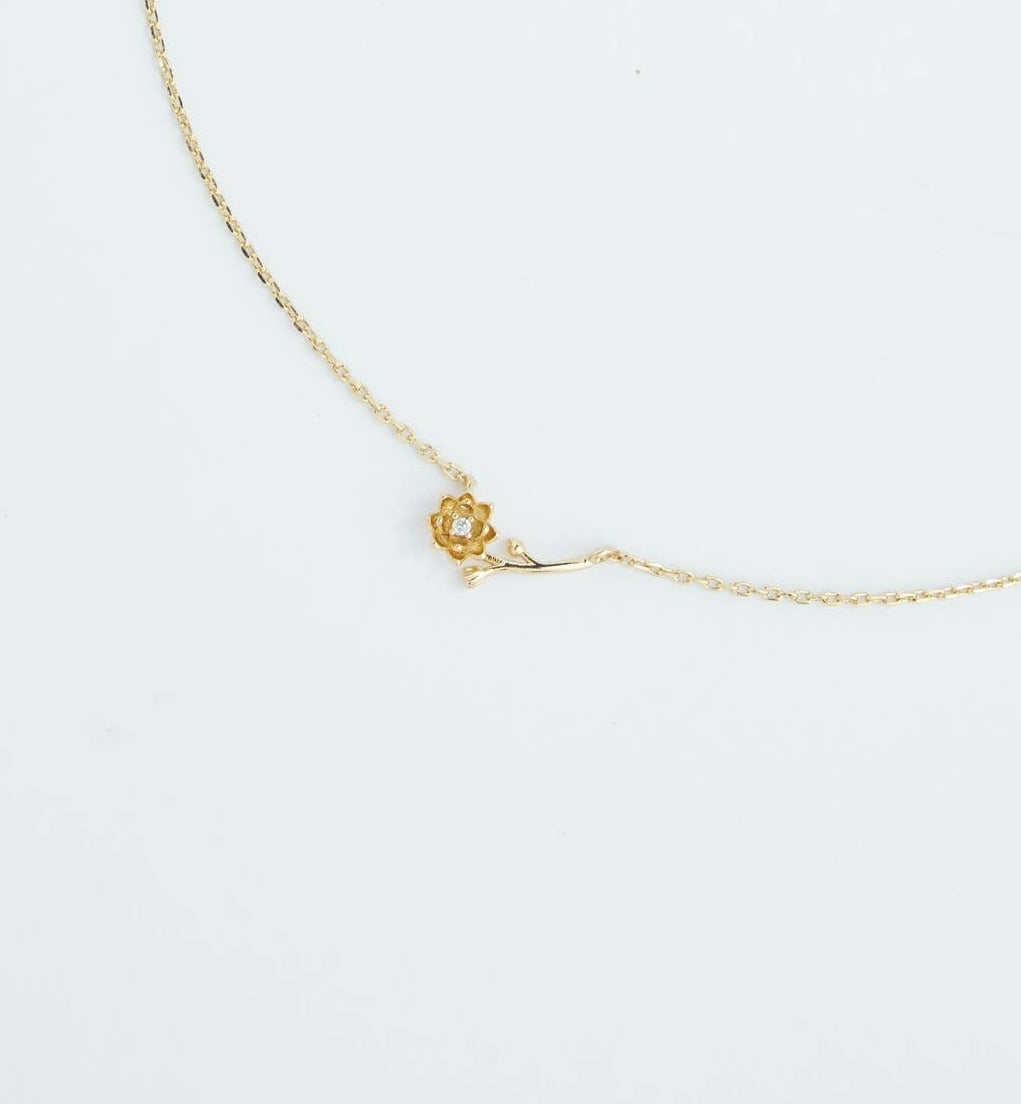 July birth flower necklace