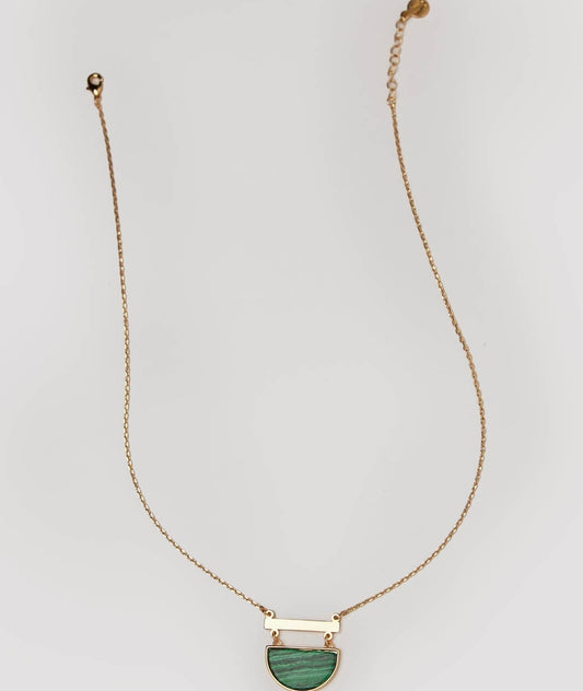 Half Circle Pendant Necklace