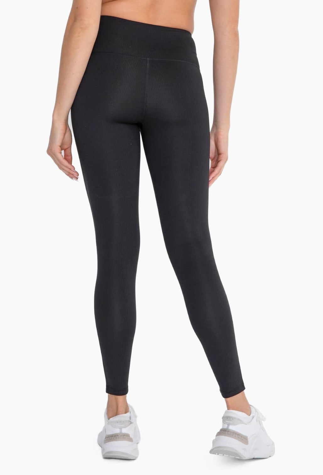 Jacquard Ribbed High-Waisted Leggings