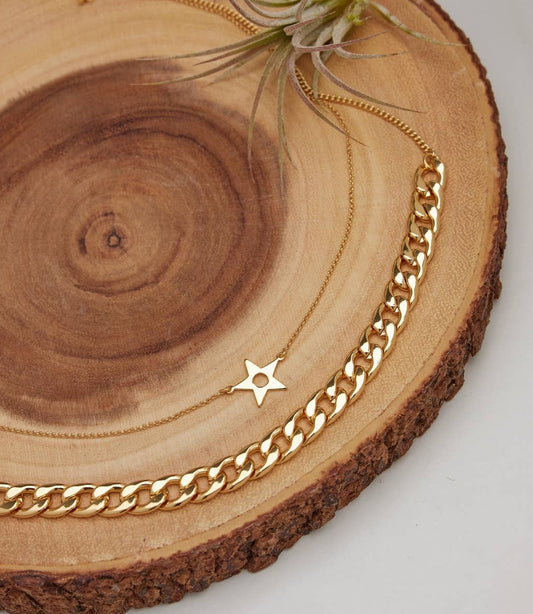 Chunky Star Layered Necklace