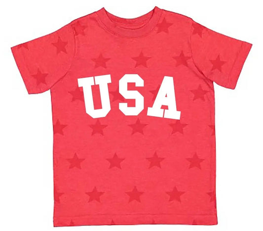 Kids Red USA Tee