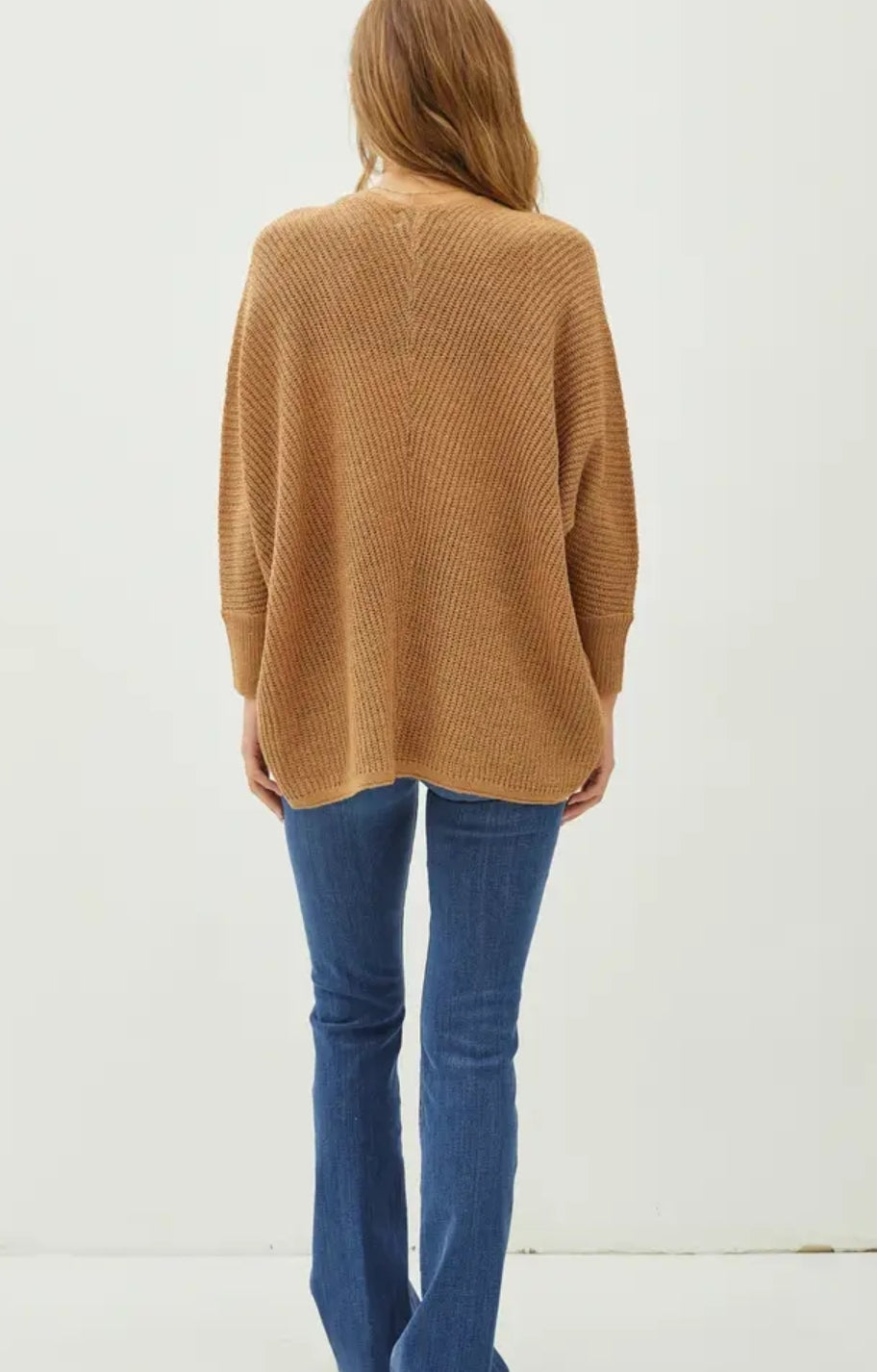 Dolman Sleeve Open Front Cardigan