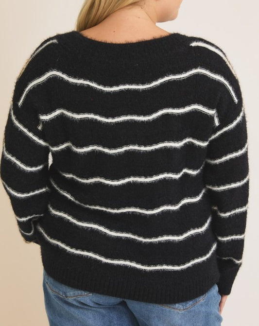 Black and white sweater