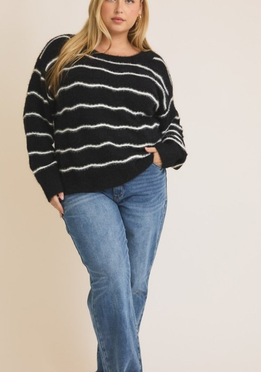 Black and white sweater
