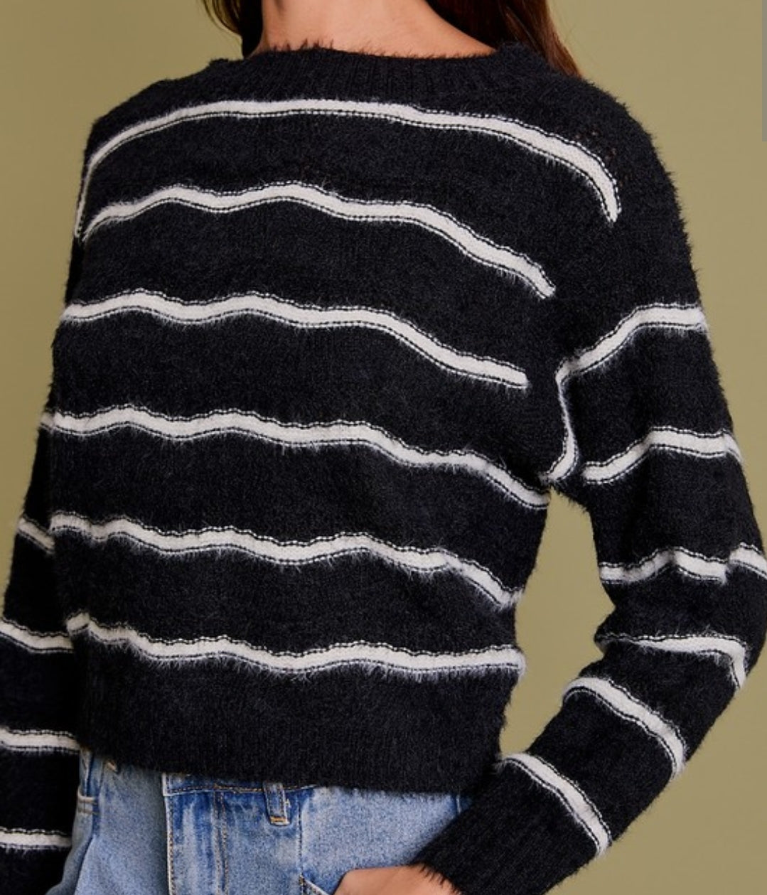 Black and white sweater