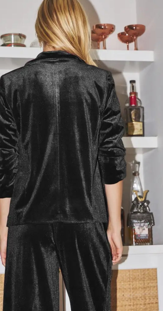 Oddi Black Velvet Blazer