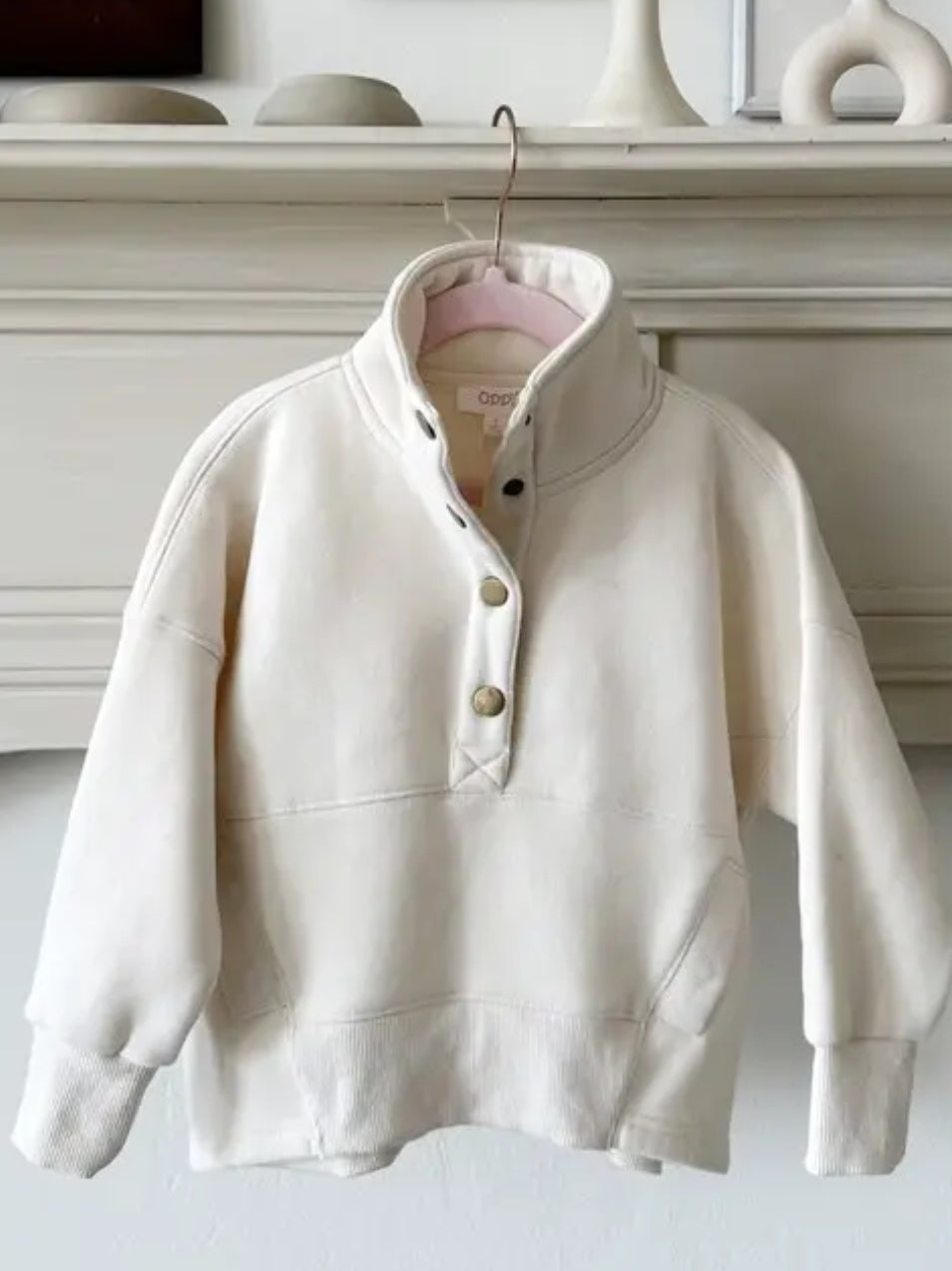 Kids Washed High Neck Sweatshirt
