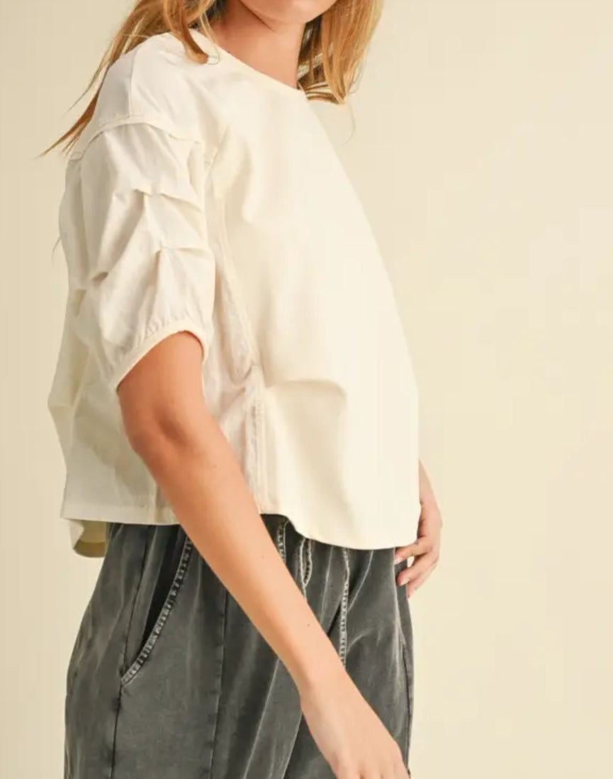 Tiered Sleeve Knit Top