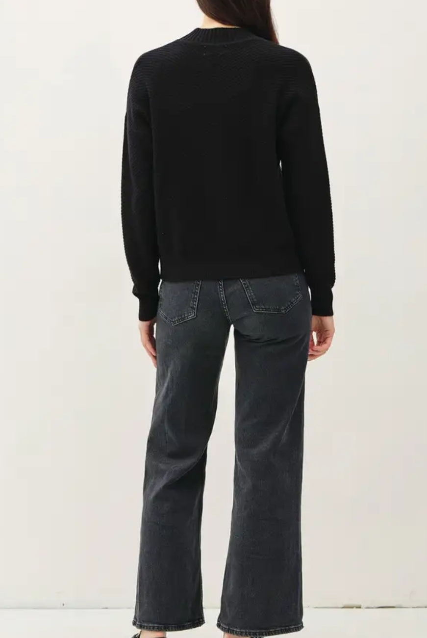 Chunky Ribbed Mock Neck Sweater