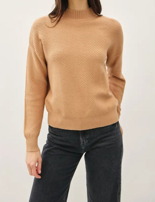 Chunky Ribbed Mock Neck Sweater