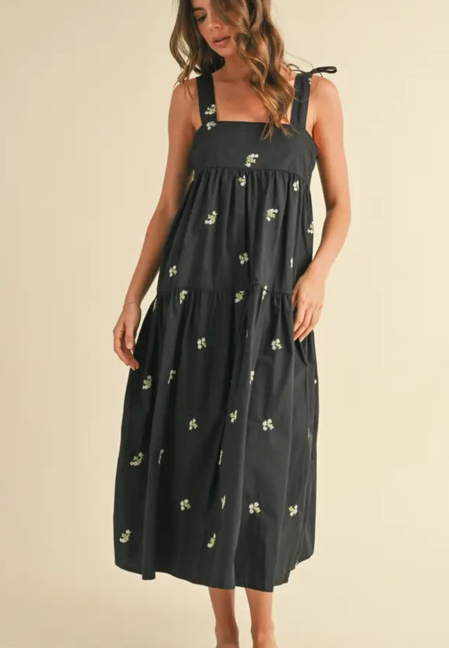 Floral square beck dress