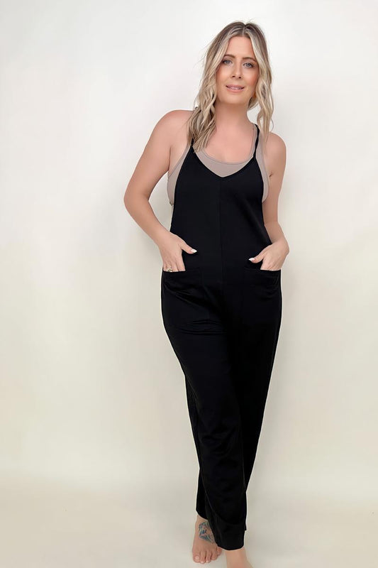 Straight Leg Jumpsuit With Pockets
