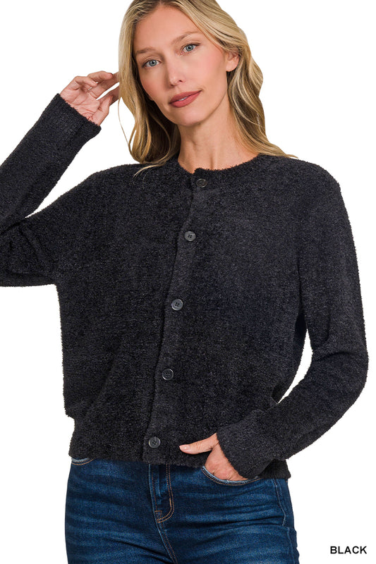 ✨ The Cozy Button-Up Essential Cardigan