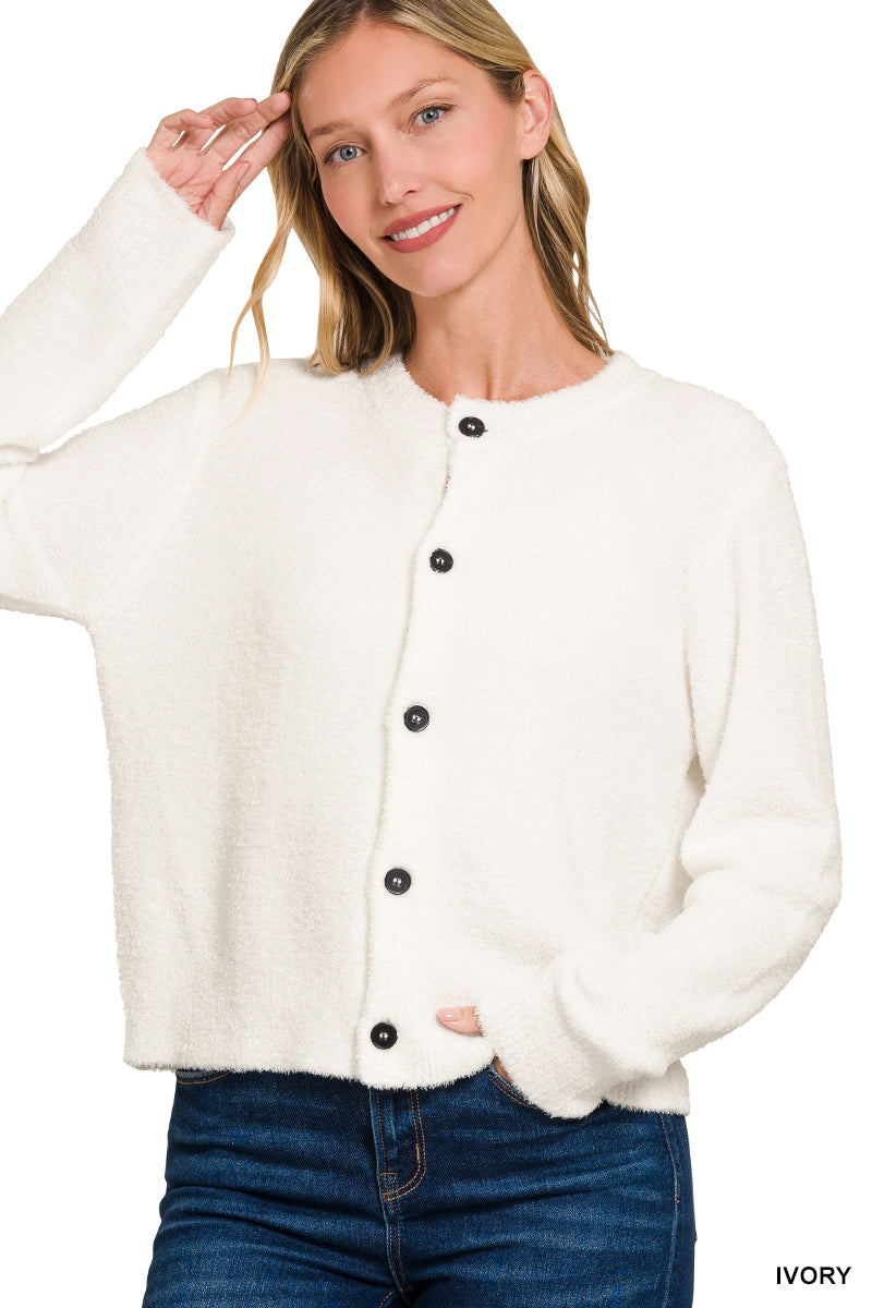 ✨ The Cozy Button-Up Essential Cardigan