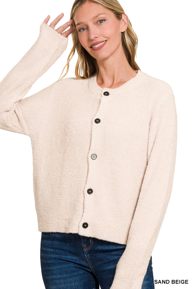 ✨ The Cozy Button-Up Essential Cardigan