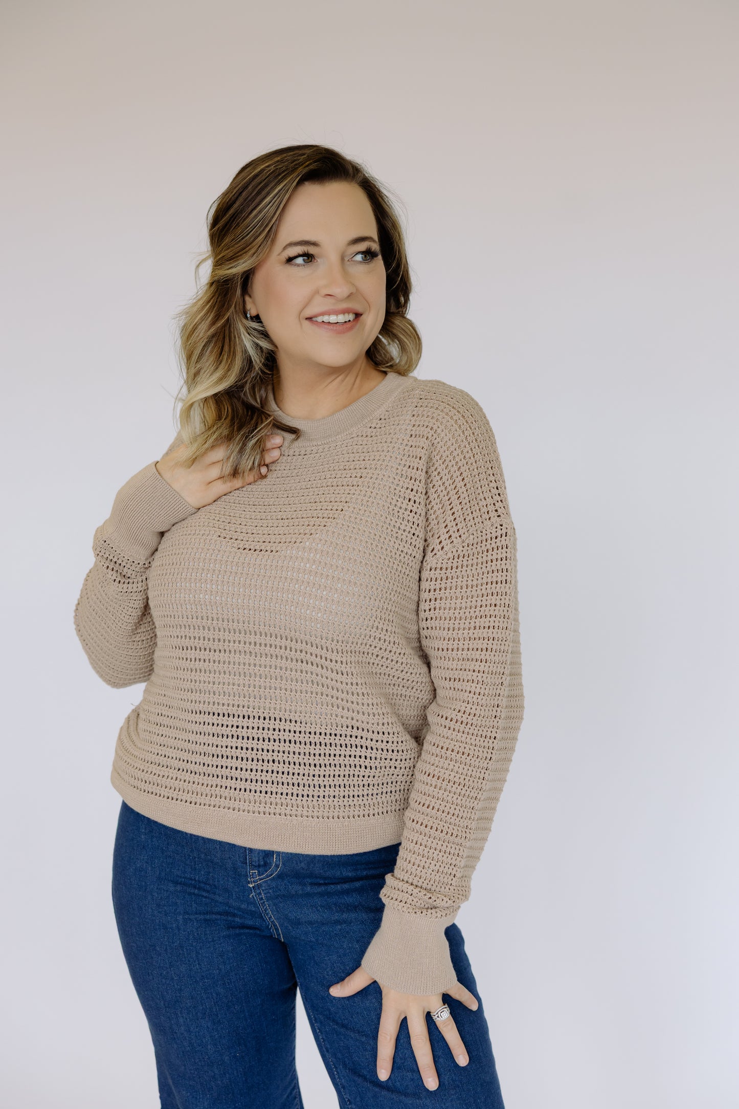 Breezy Crochet Knit Pullover!