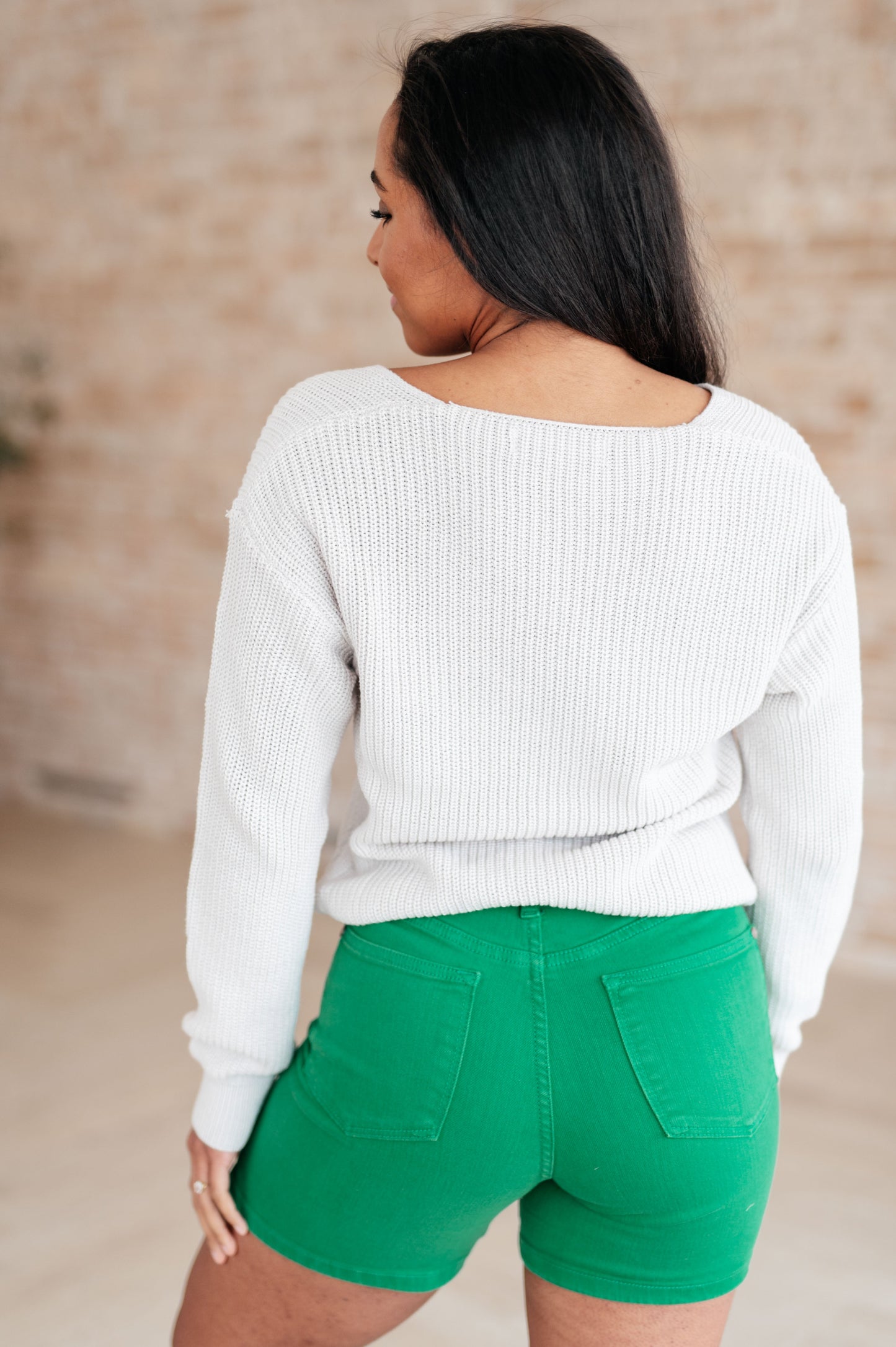 Online Only - Told You So Ribbed Knit V Neck Sweater