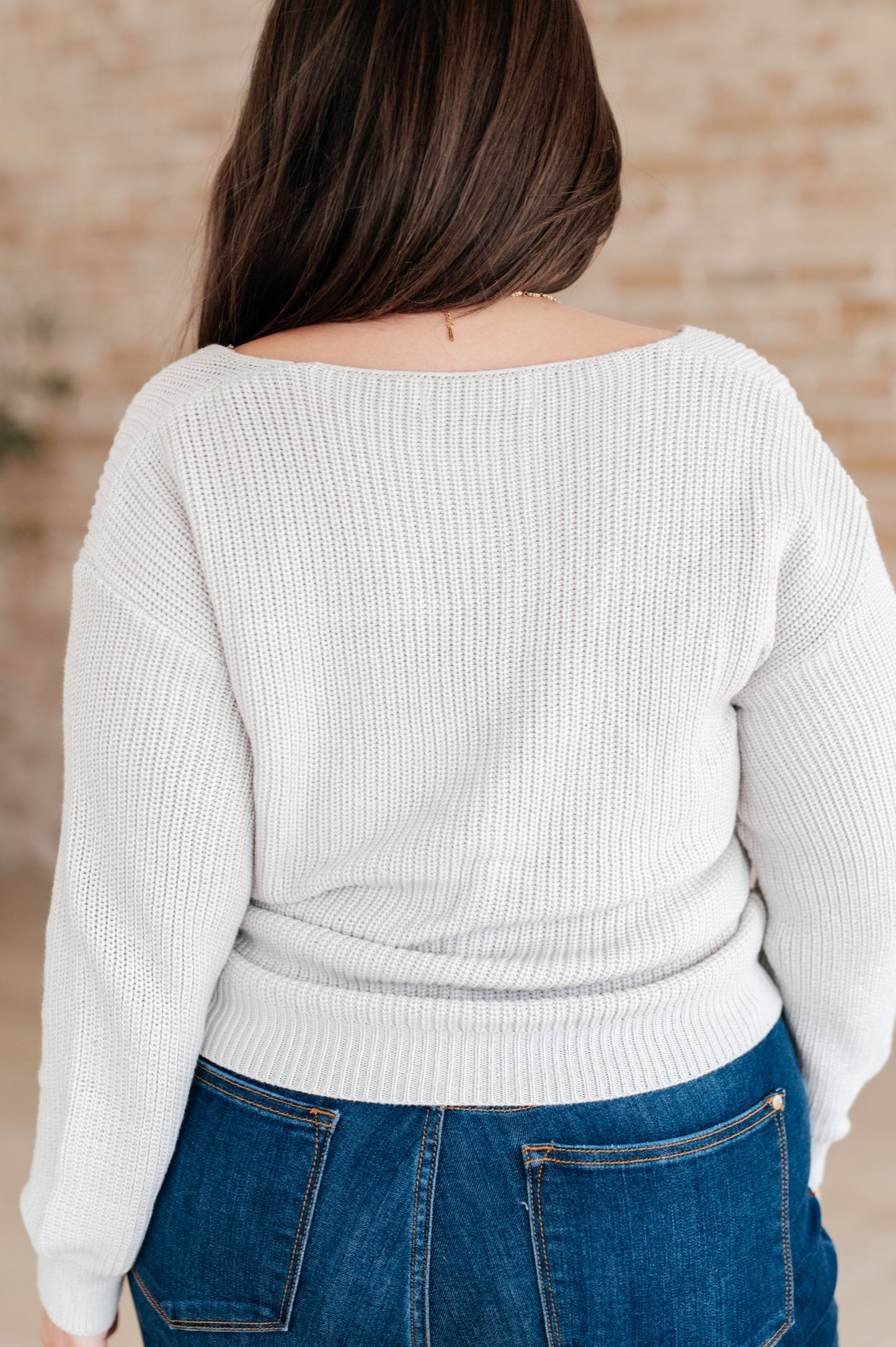 Online Only - Told You So Ribbed Knit V Neck Sweater