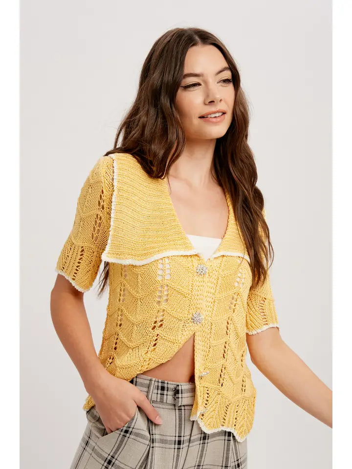 Golden Hour Crochet Cardigan