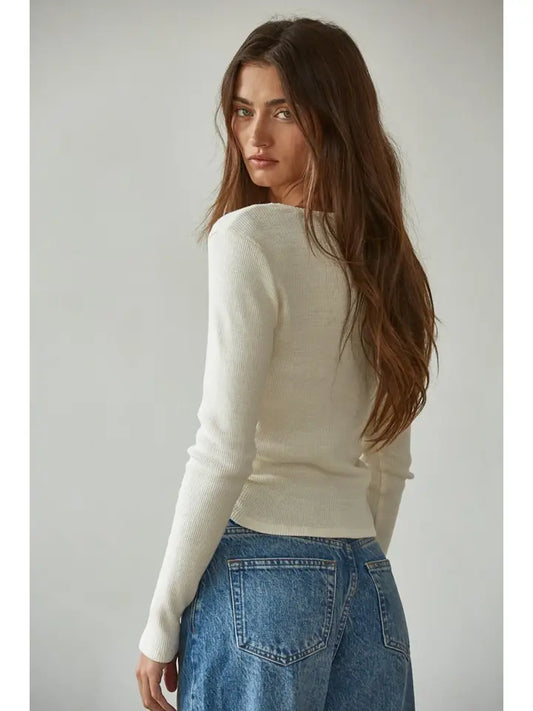 Knit Cotton Thermal Round Neck Long Sleeve