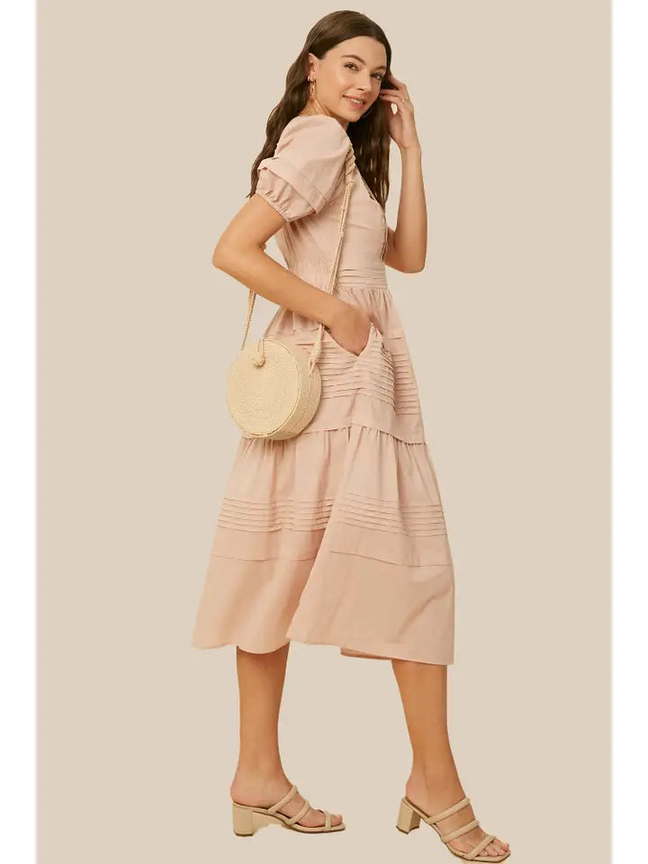 Blushing Meadow Midi Dress