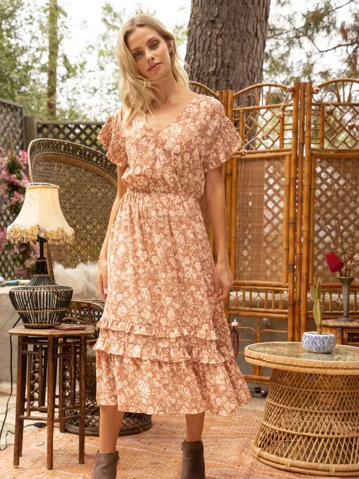 Gracelyn Floral Midi Dress
