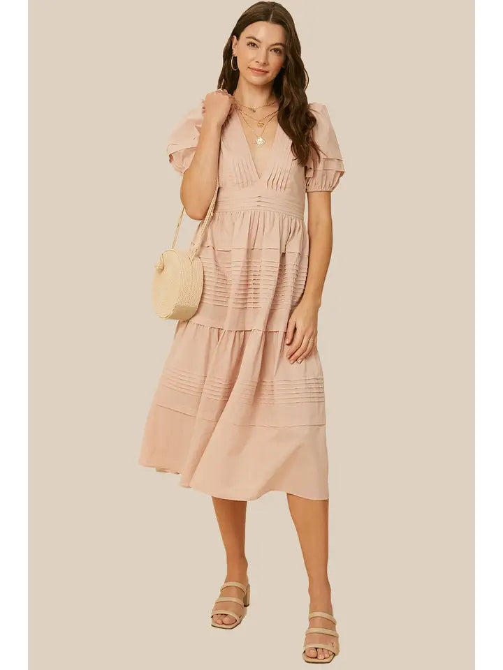 Blushing Meadow Midi Dress