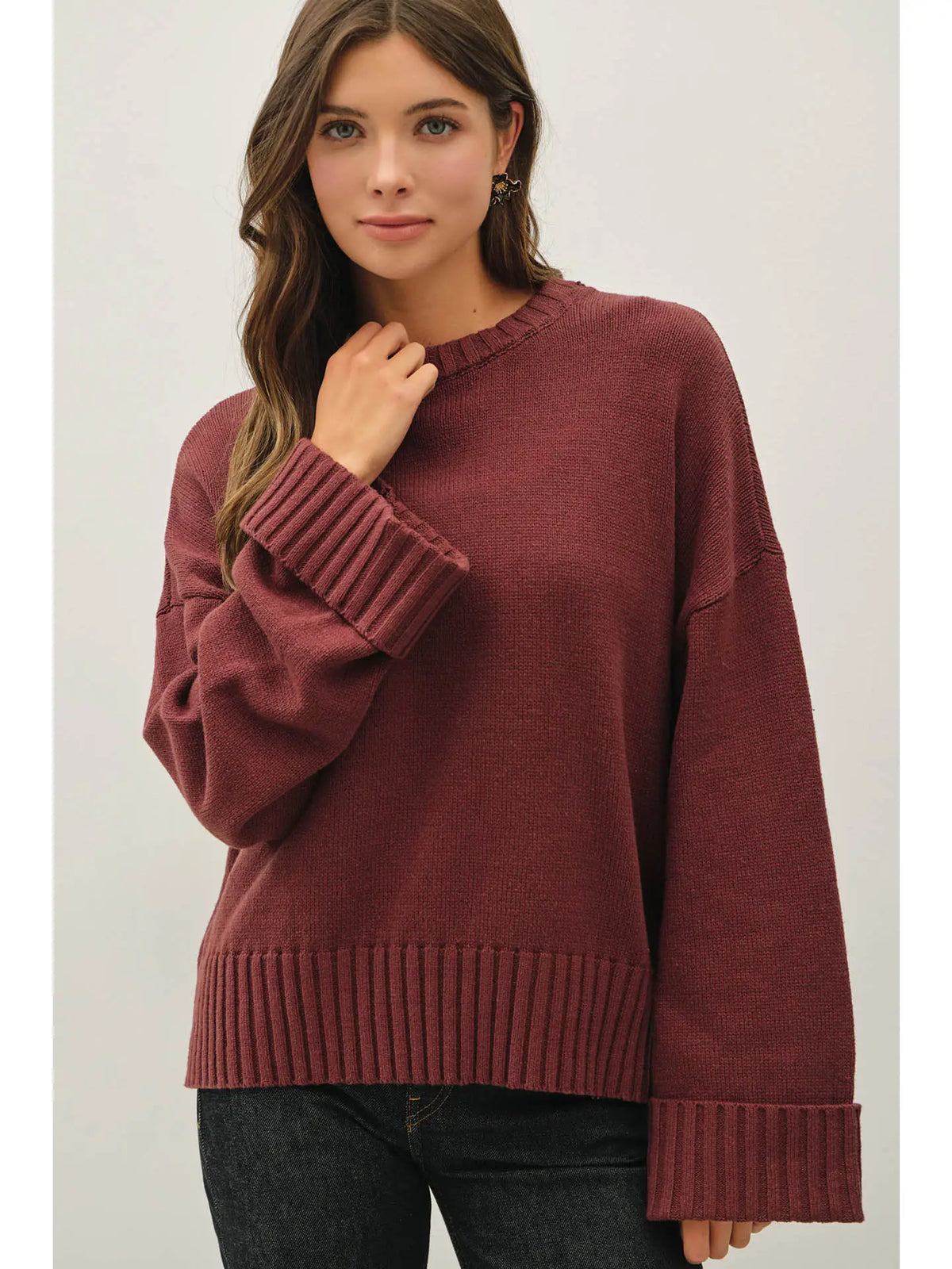 Wide Cuff Oversized Sweater
