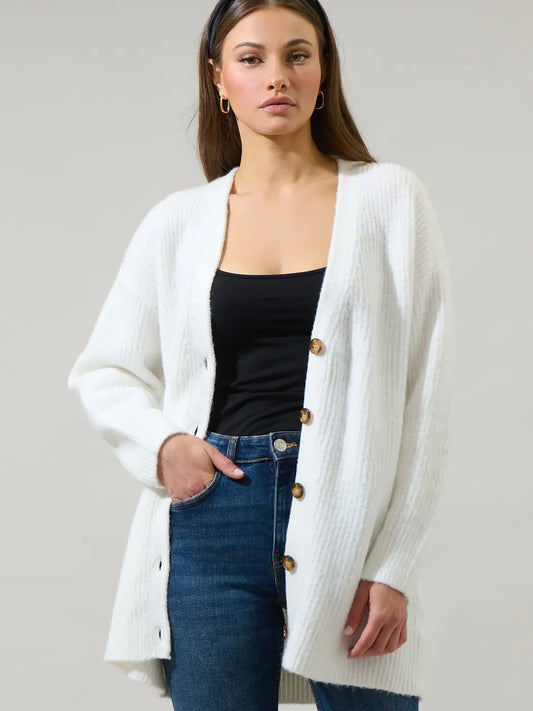Tahlia Ribbed Oversized Cardigan