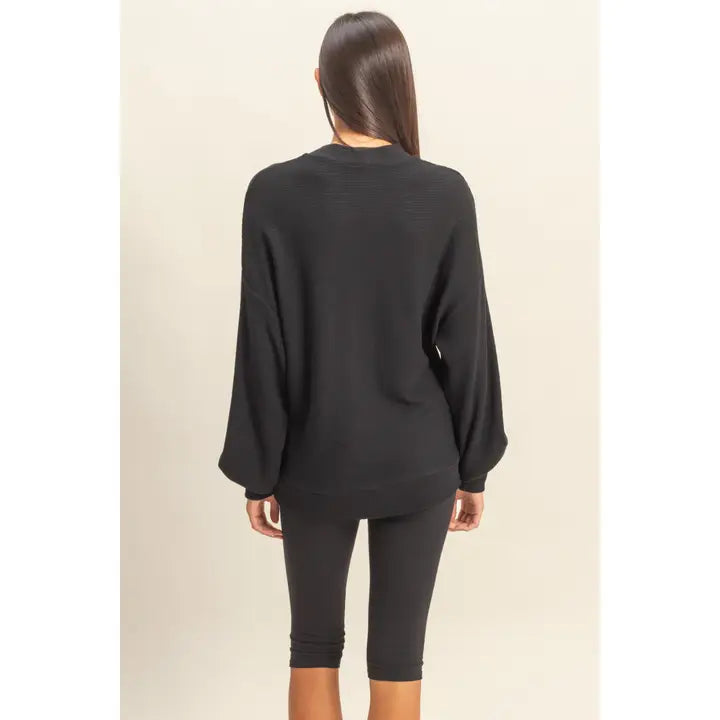 The Luxe Chill Knit Sweater – Black