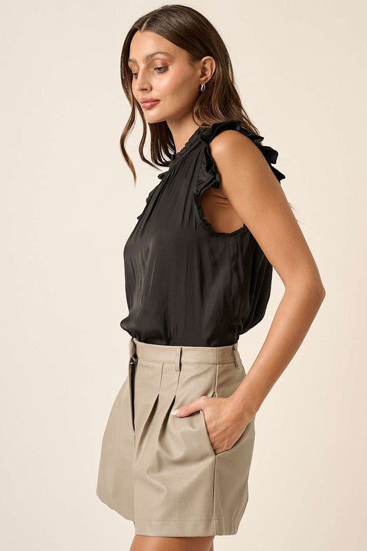 Satin Ruffle Blouse!