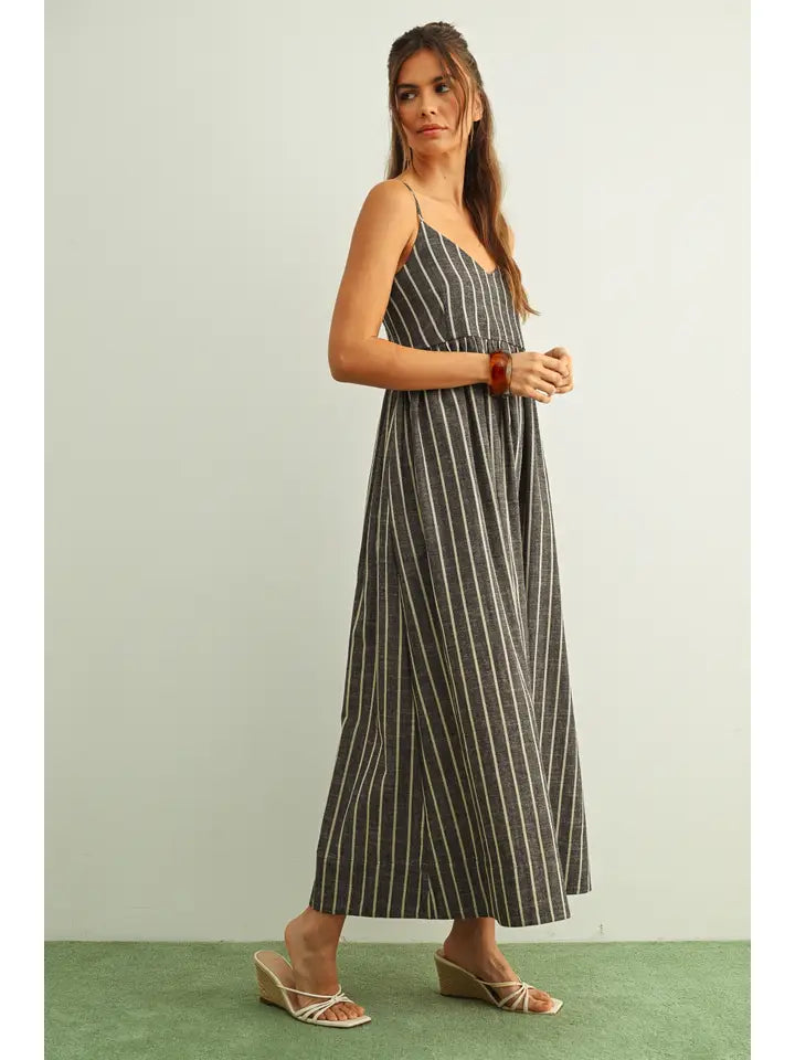 Stripe Pattern Long Dress