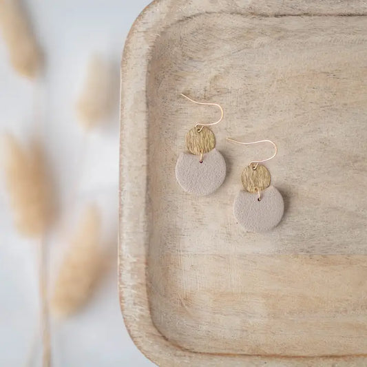 Clay Earrings | Mini Cut-Out Circle Dangles