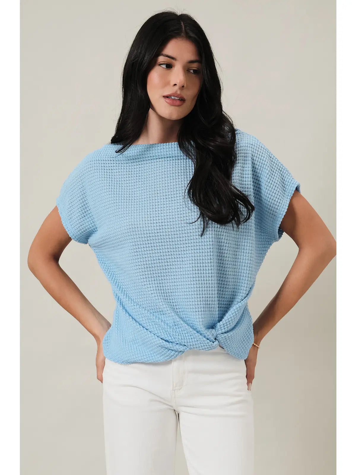 Boat Neck Bottom Twist Top
