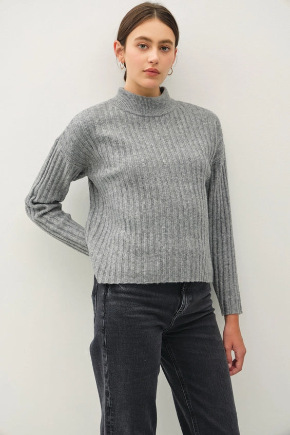 The Haven Ribbed Mockneck 🩶✨