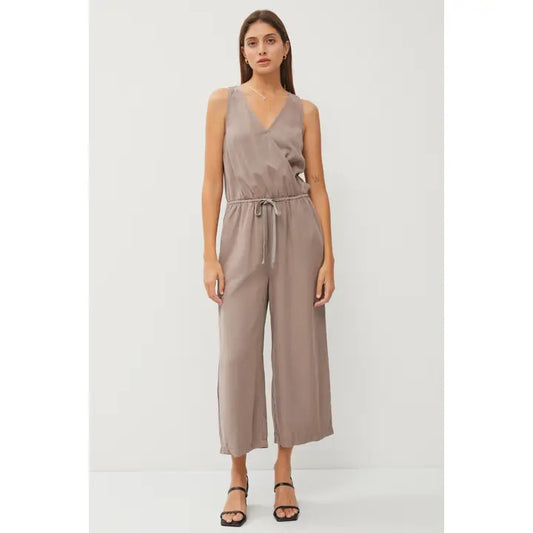 Tencel Wrap Drawstring Jumpsuit