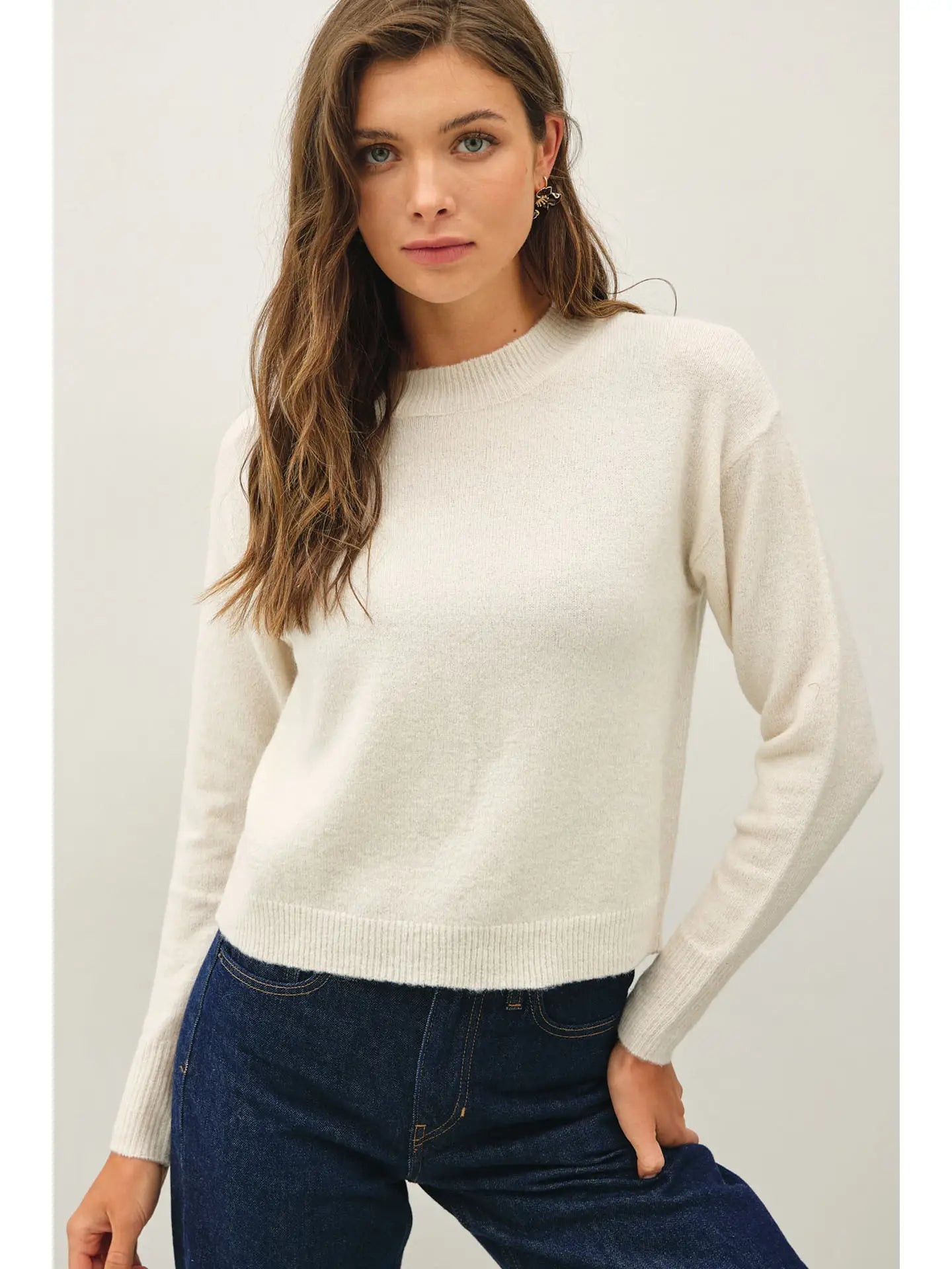 Wool Touch Cozy Cropped Sweater