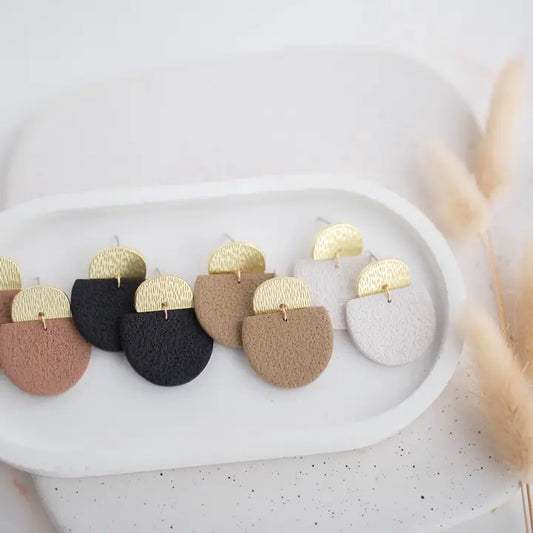 Clay Earrings | Simple Dangles | All Things Neutral Collection