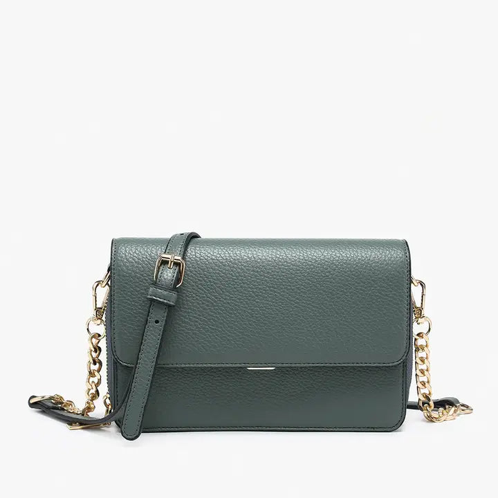 Lauryn Flapover Crossbody w/ Chain Strap