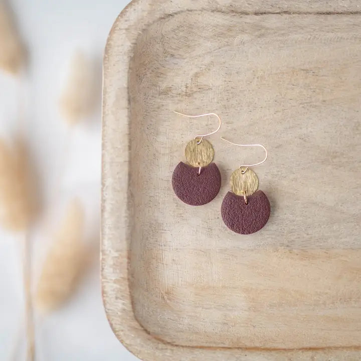 Clay Earrings | Mini Cut-Out Circle Dangles