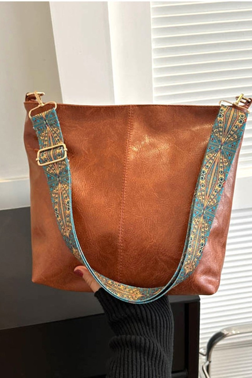 Pre-Order Zenana Retro Pattern Vegan Leather Crossbody Bag