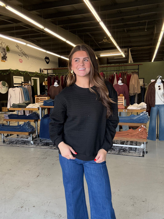 The Off-Duty Textured Pullover