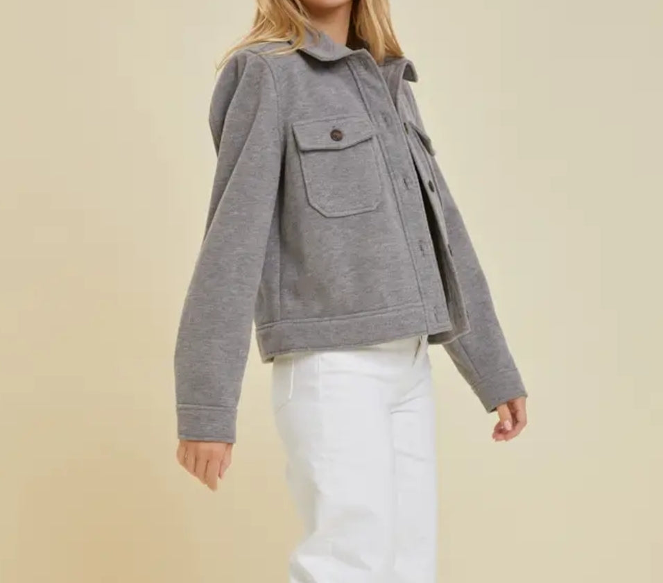 Cropped Boxy Shacket