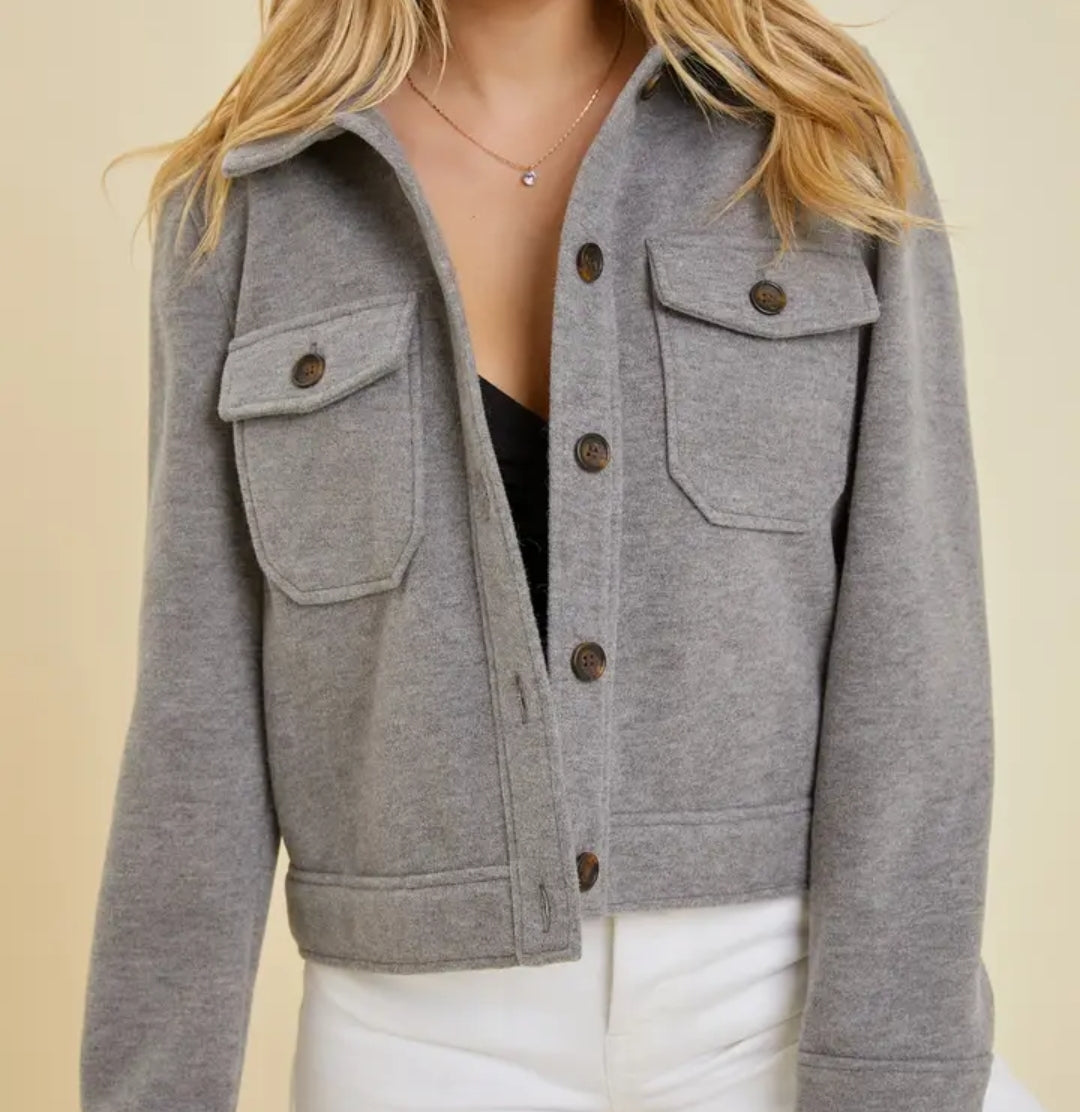 Cropped Boxy Shacket