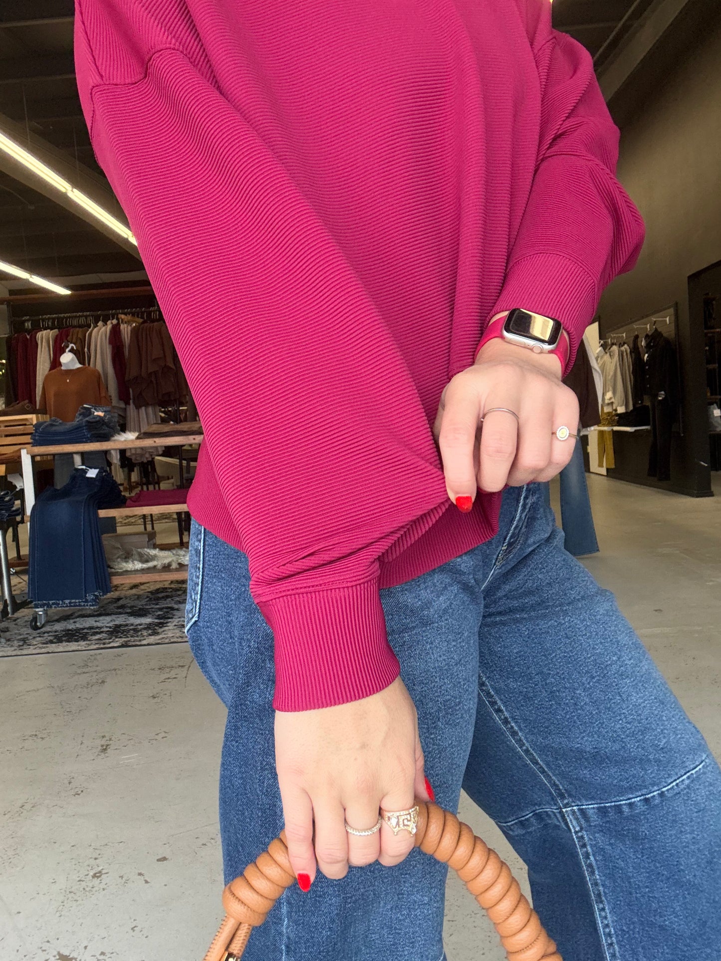 Easygoing Textured Pullover.
