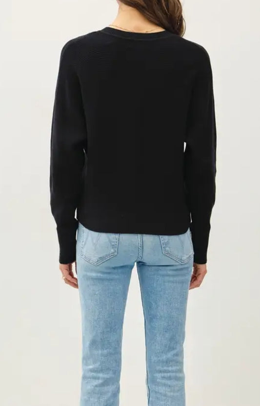 Ribbed V-Neck Oversized Sweater